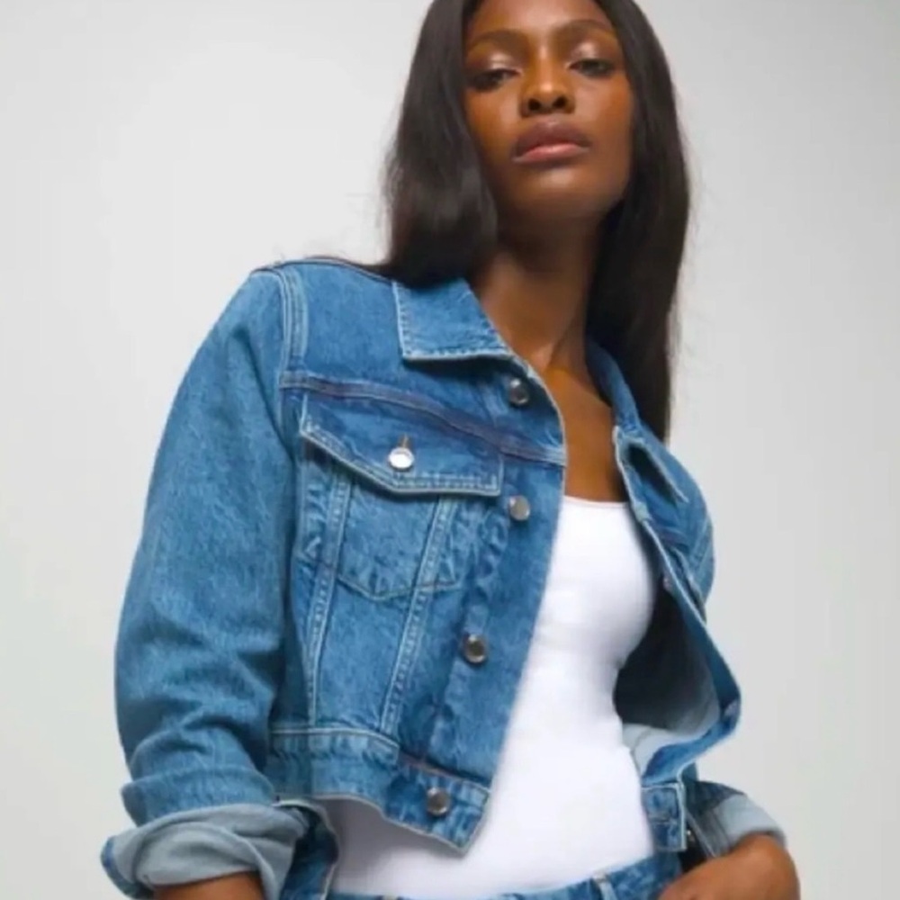 Good American Blue Denim Jacket